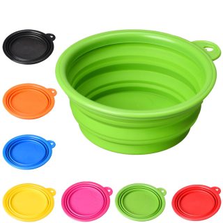 Travelling Compressible Silicone Pet Feeding Bowl