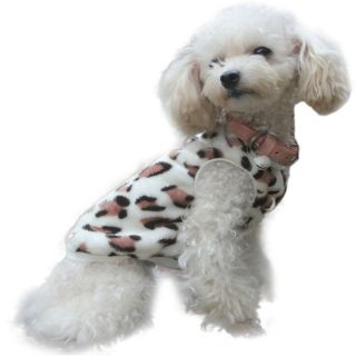 Warm Sweet Love Heart Leopard Print Dog Cat Pet Vest Clothes
