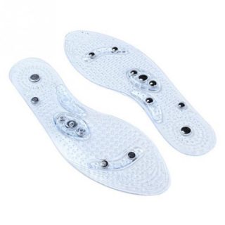 Unisex Transparent Silicone Magnet Therapy Massage Anti-Tired Feet Insoles