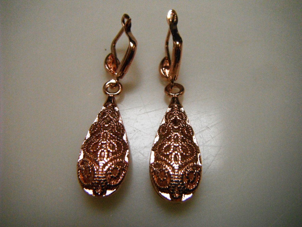 Classic Drop Rose Gold Plated Women Earrings Fashion Jewelry - Image 3