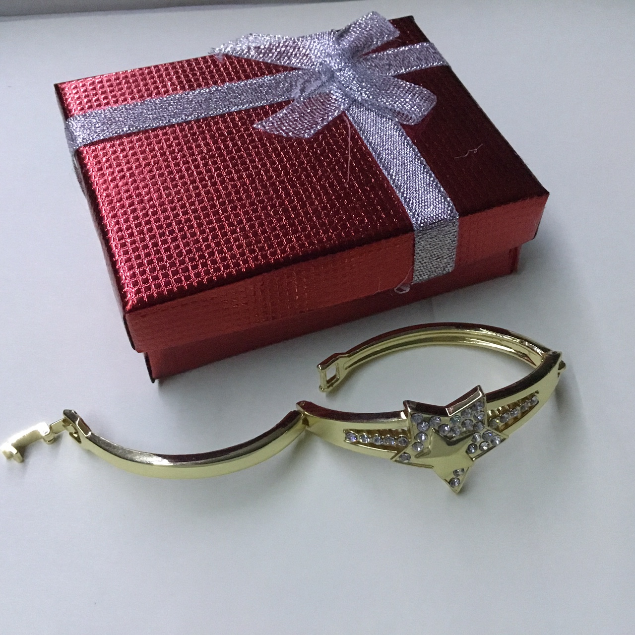 Crystal Austrian Zirconia Golden Stars Bangle Girls Women Bracelet - Image 4