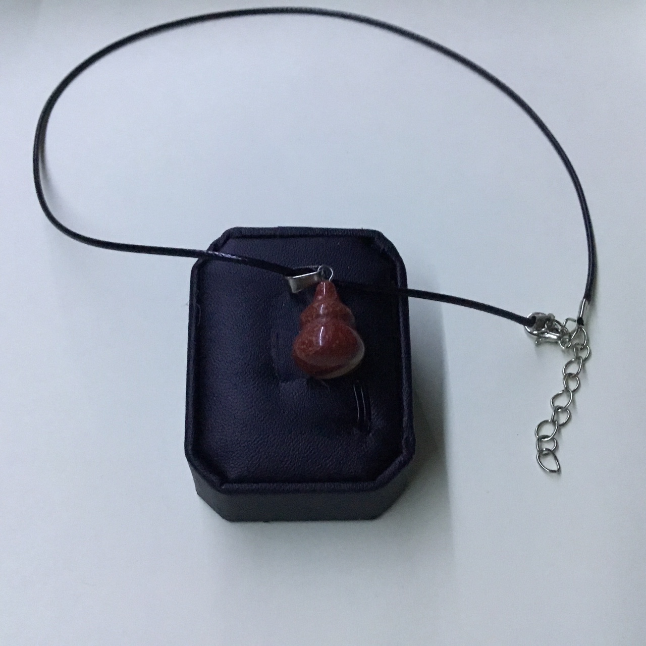 Red Jasper Natural Stone Men Women Unisex Waxed Leather Necklace - Image 5