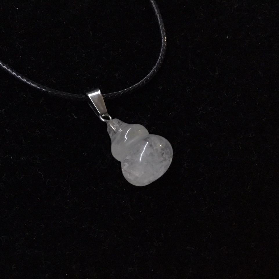 HowLite Natural Stone White Colour Men Women Unisex Waxed Leather Necklace - N6