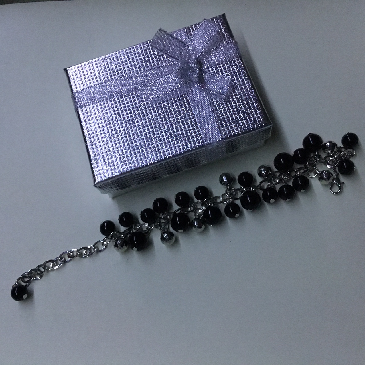 Charming Faux Pearl Black Beads Girls Women Bracelet - Image 2