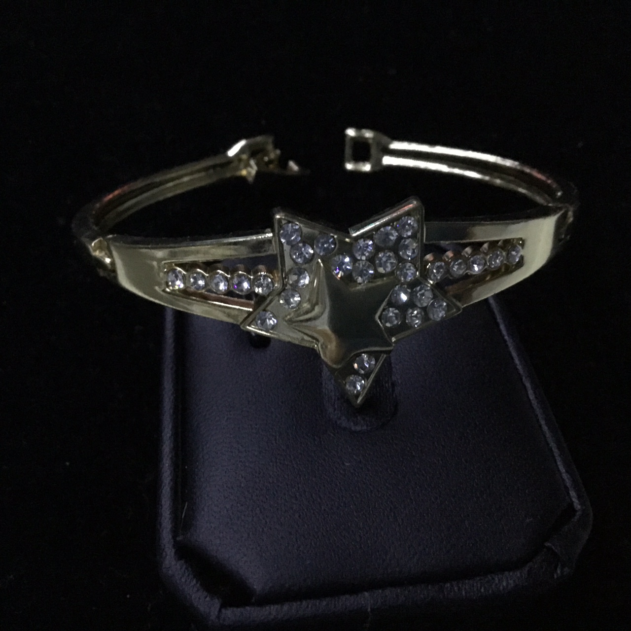 Crystal Austrian Zirconia Golden Stars Bangle Girls Women Bracelet - Image 2