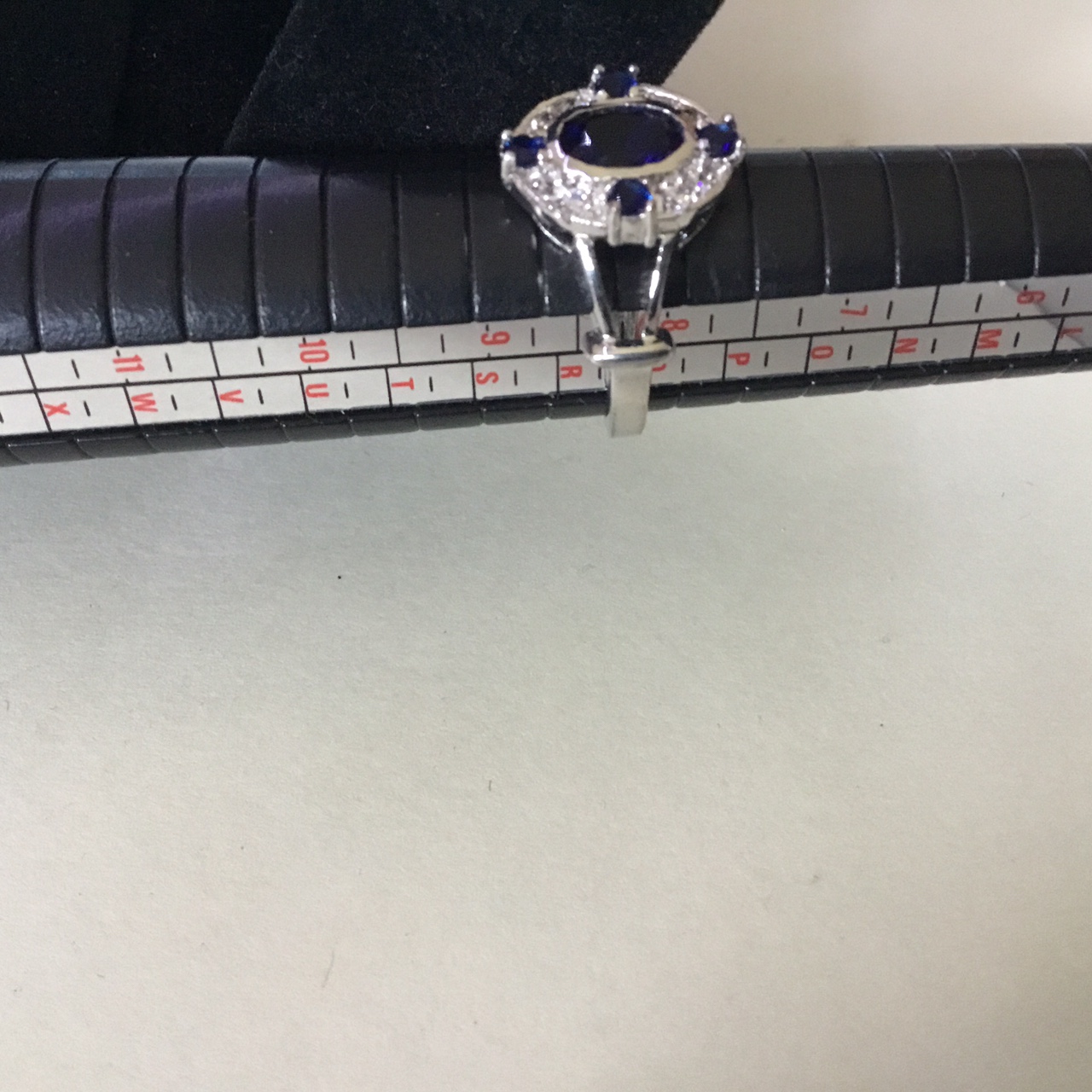 Classic Blue Sapphire Women 10KWGP Ring Fashion Jewelry - Image 2